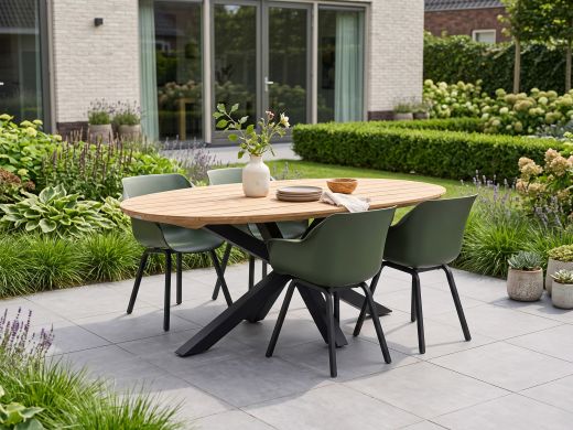 Hartman Sophie Element/Stephanie 200cm dining tuinset 5-delig