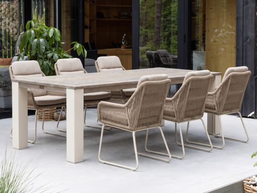 Intenso Isorella/ROUGH-X 240cm dining tuinset 7-delig