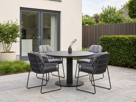 Tierra Outdoor Rivera/La Fonte ø120cm dining tuinset 5-delig
