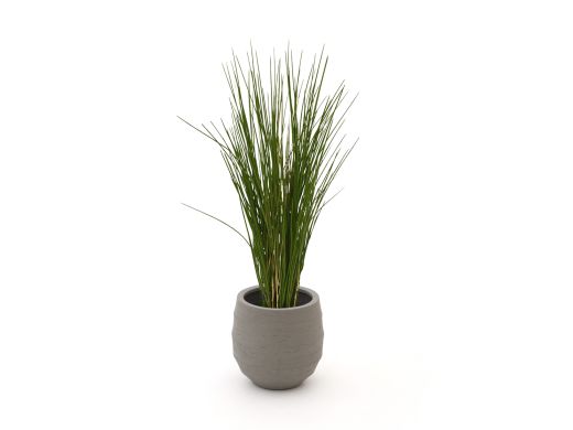 Designplants/Luca Lifestyle Gras kunstplant (h:80cm) met Bordo Balloon bloempot - Groen (UV bestendig) (bloempot = Clay)