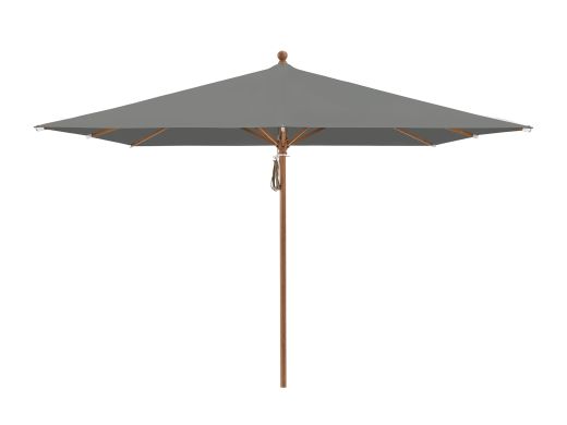 Glatz Piazza parasol 250x250cm - Stone Grey (157) (excl.voet) (Frame = Teak look)