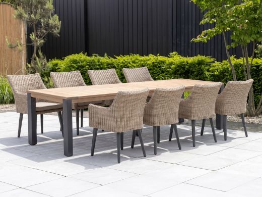 Manifesto Matese/ROUGH-S 300cm dining tuinset 9-delig