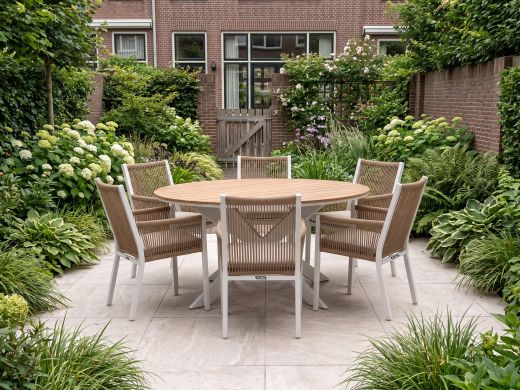 Manifesto Rivola/Fidenza ø149cm dining tuinset 7-delig