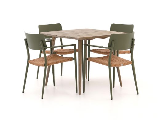 Bellagio Cino/ROUGH-K 90cm dining tuinset 5-delig stapelbaar