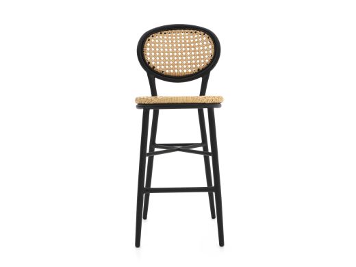Forza Tovel barstoel stapelbaar - Taupe - Naturel - Bruin - Wicker (vlechtwerk)