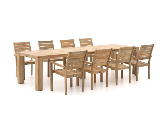 ROUGH-S/ROUGH-X 320cm dining tuinset 9-delig stapelbaar