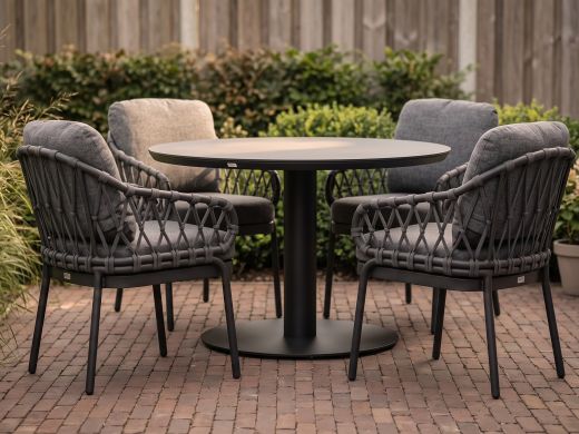 Tierra Outdoor Natal/La Fonte ø120cm dining tuinset 5-delig