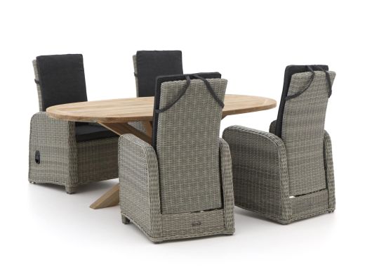 Intenso Umbria/ROUGH-Y Ellips 200cm dining tuinset 5-delig verstelbaar