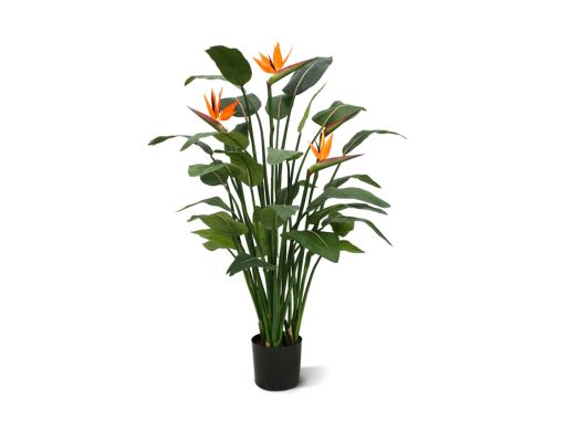 Designplants Strelitzia kunstplant (h:145cm) - Oranje t.b.v. potmaat L