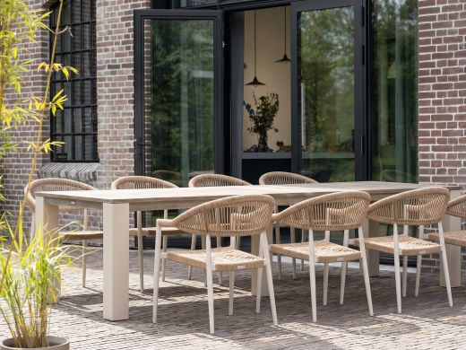 Manifesto Belpasso/ROUGH-X 320cm dining tuinset 9-delig stapelbaar