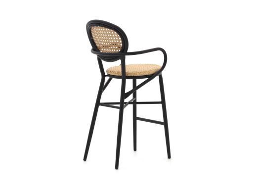 Forza Tovel barstoel stapelbaar - Taupe - Naturel - Bruin - Wicker (vlechtwerk)