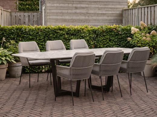 SUNS Punta/Palermo 240cm dining tuinset 7-delig
