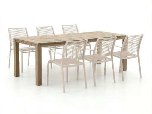Apple Bee Hawaii/ROUGH-S 220cm dining tuinset 7-delig stapelbaar