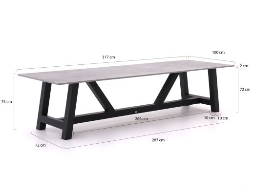 Bellagio Cupello/Bresimo 317cm dining tuinset 9-delig