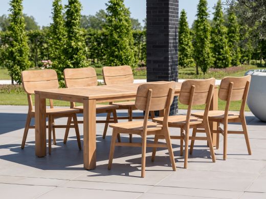 Bellagio Omodeo/Buxton 220cm dining tuinset 7-delig