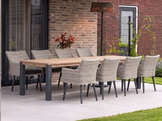 Manifesto Matese/ROUGH-S 300cm dining tuinset 9-delig