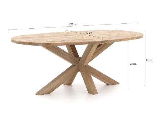 Intenso Tropea/ROUGH-Y Ellips 200cm dining tuinset 5-delig