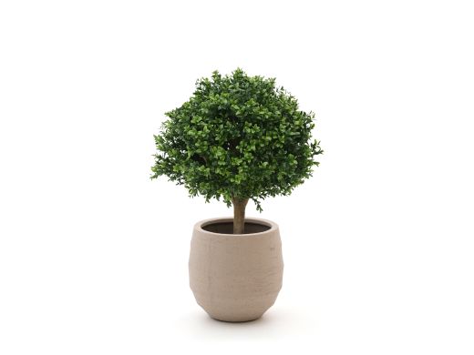 Designplants/Luca Lifestyle Buxus bol kunstplant (h:40cm) met Bordo Balloon bloempot - Groen (UV bestendig) (bloempot = Sand)