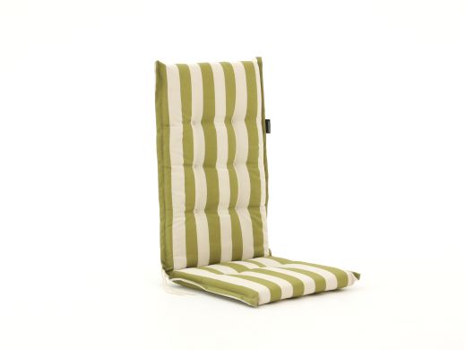 Madison tuinkussen hoge rug 120x50cm - Stripes Green Natural Outdoor Finishing