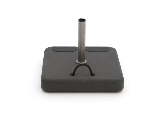 Parasolvoet 45kg beton verrijdbaar - Vierkant/Antraciet voor buisdiktes ø25-44mm