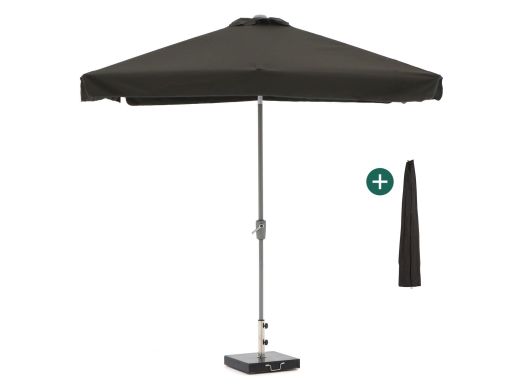 Shadowline Aruba parasol 250x250cm - Charcoal Black (incl. 50 kg voet) (incl. beschermhoes)
