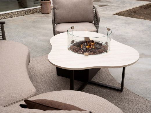 Cosiloft Novi lounge vuurtafel 125x102x50cm - Aluminium
