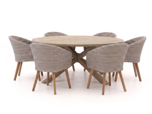 Intenso Tropea/ROUGH-Y ø180cm dining tuinset 7-delig