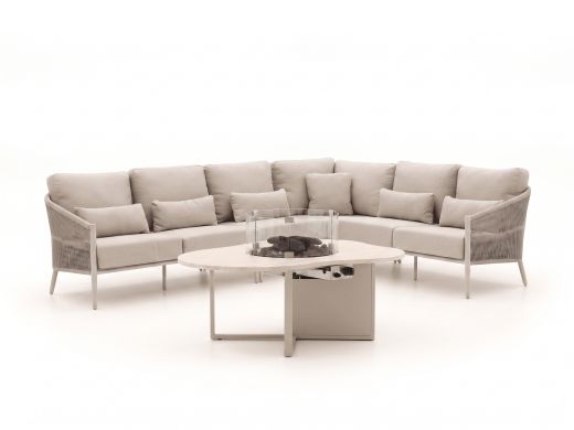 Bellagio Mineo/Cosiloft Novi hoek loungeset met vuurtafel 5-delig