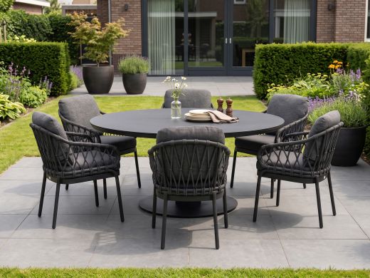 Tierra Outdoor Natal/La Fonte ø150cm dining tuinset 7-delig