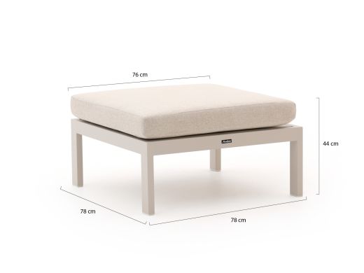 Manifesto Alzano lounge tuinstoel verstelbaar met voetenbank - Taupe - Naturel - Bruin - Textileen