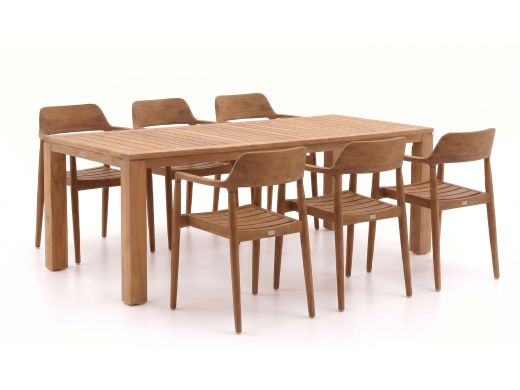 Bellagio Balba/Buxton 220cm dining tuinset 7-delig stapelbaar