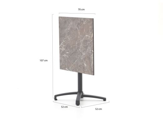 Bellagio Canzo klaptafel 70x70x73cm - Kunststof