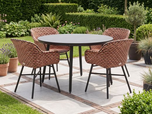 Hartman Delphine/Sophie Studio ø128cm dining tuinset 5-delig