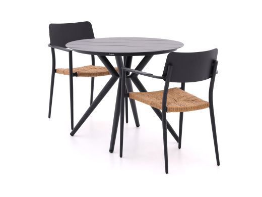 Bellagio Cino/Sora ø90cm dining tuinset 3-delig stapelbaar