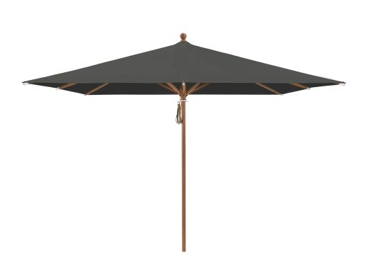 Glatz Piazza parasol 250x250cm - Antraciet (155) (excl. voet) (Frame = Teak look)