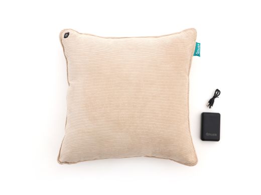 Qnuss Qord warmtekussen 45x45cm - Antique White (incl. powerbank)
