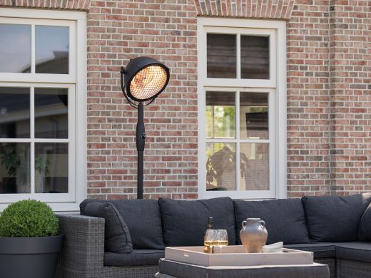 Sunred Bright Indus II staande terrasverwarmer 2100 Watt - Black