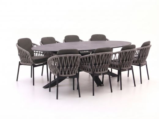 Bellagio Cupello/Induno Ellips 280cm dining tuinset 9-delig