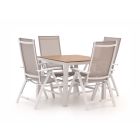 Bellagio Avenza/Fidenza 90cm dining tuinset 5-delig verstelbaar
