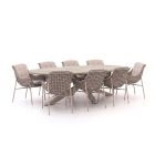 Manifesto Novara/ROUGH-Y Ellips 240cm dining tuinset 9-delig