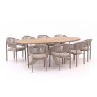 Bellagio Panaro/ROUGH-Y Ellips 280cm dining tuinset 9-delig stapelbaar