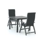 Bellagio Fermo/Fidenza 90cm dining tuinset 3-delig verstelbaar