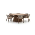 Bellagio Brasimone/Santa Severina ø180cm dining tuinset 7-delig stapelbaar