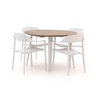 Bellagio Valli/Falcade ø115cm dining tuinset 5-delig stapelbaar