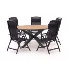 Forza Capri/Fidenza ø149cm dining tuinset 6-delig verstelbaar