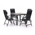 Forza Capri/Fidenza 90cm dining tuinset 5-delig verstelbaar