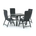 Bellagio Fermo/Fidenza 90cm dining tuinset 5-delig verstelbaar