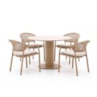 Hartman Taragona/Girona ø120cm dining tuinset 5-delig stapelbaar