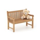Kinder tuinbank 75x40x56cm/KiKabeer Groot 30cm Bruin