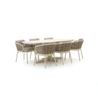 Apple Bee Pine Key/Zanzibar Deens Ovaal 220cm dining tuinset 7-delig